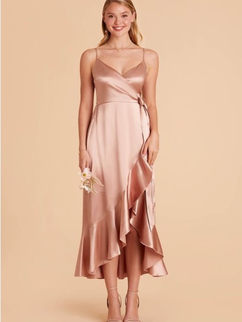 Birdy Grey YC Dress Pale Blush Satin Bridesmaid Dress